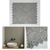Tenedos HTC242 Slate Penny Matte Ceramic Mosaic Tile